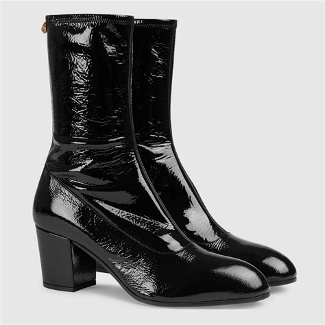 gucci black patent boots